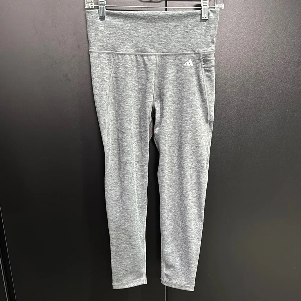 Adidas High Waist Crop, tight fit,leg pocket,logo, athletic leggings